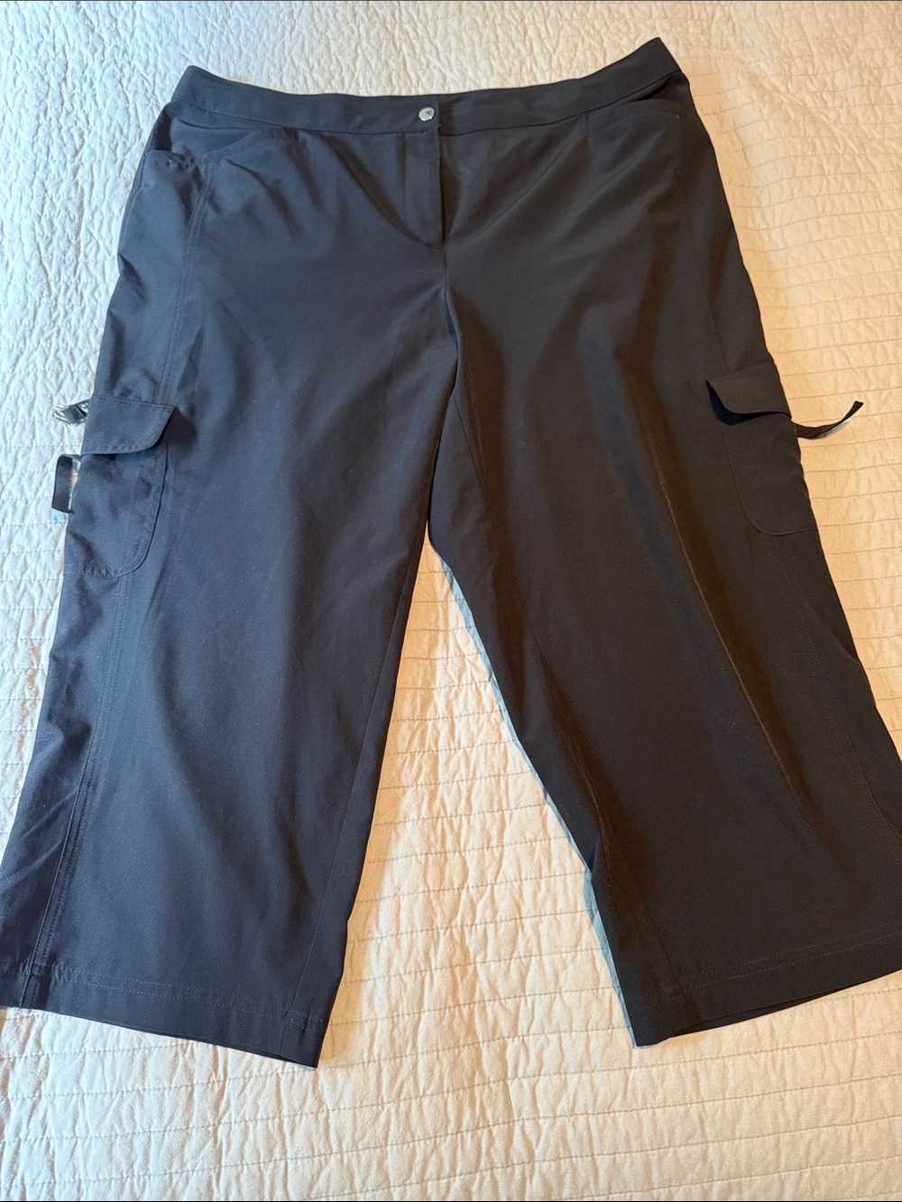 Chico's Black Cargo Capri Shorts